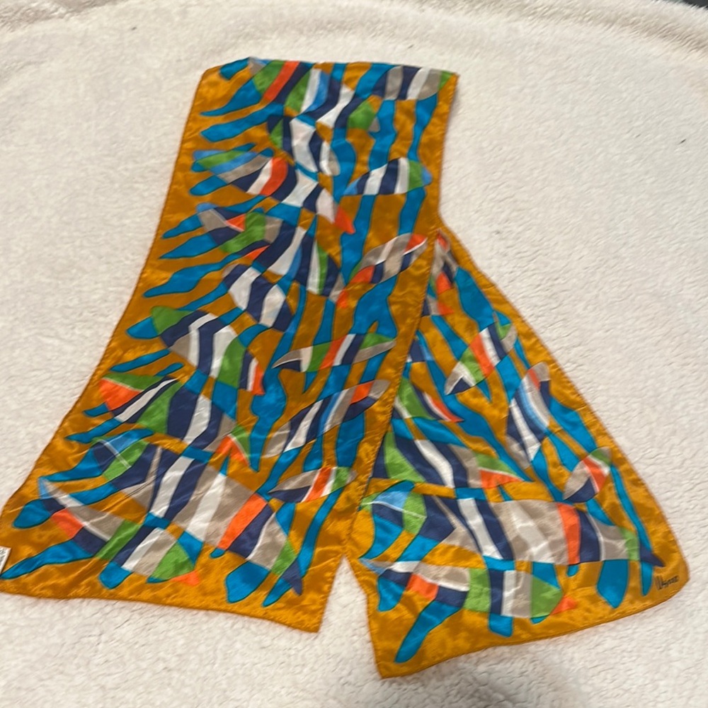 Vera Neumann vintage Colorful Abstract Silk Scarf
